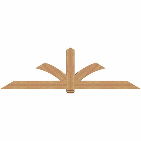 Ekena Millwork Redmond Smooth Timber Gable Bracket, Western Red Cedar, 96"W x 28"H x 5 1/2"D x 5 1/2"F, 7/12 Pitch GBW096X28X0606RED00SWR